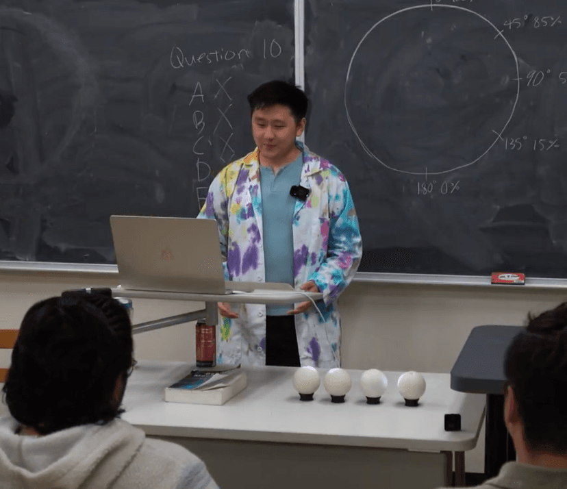 Andrew guiding students through Qubi activities