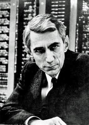Black and white photograph of mathematician Claude Shannon