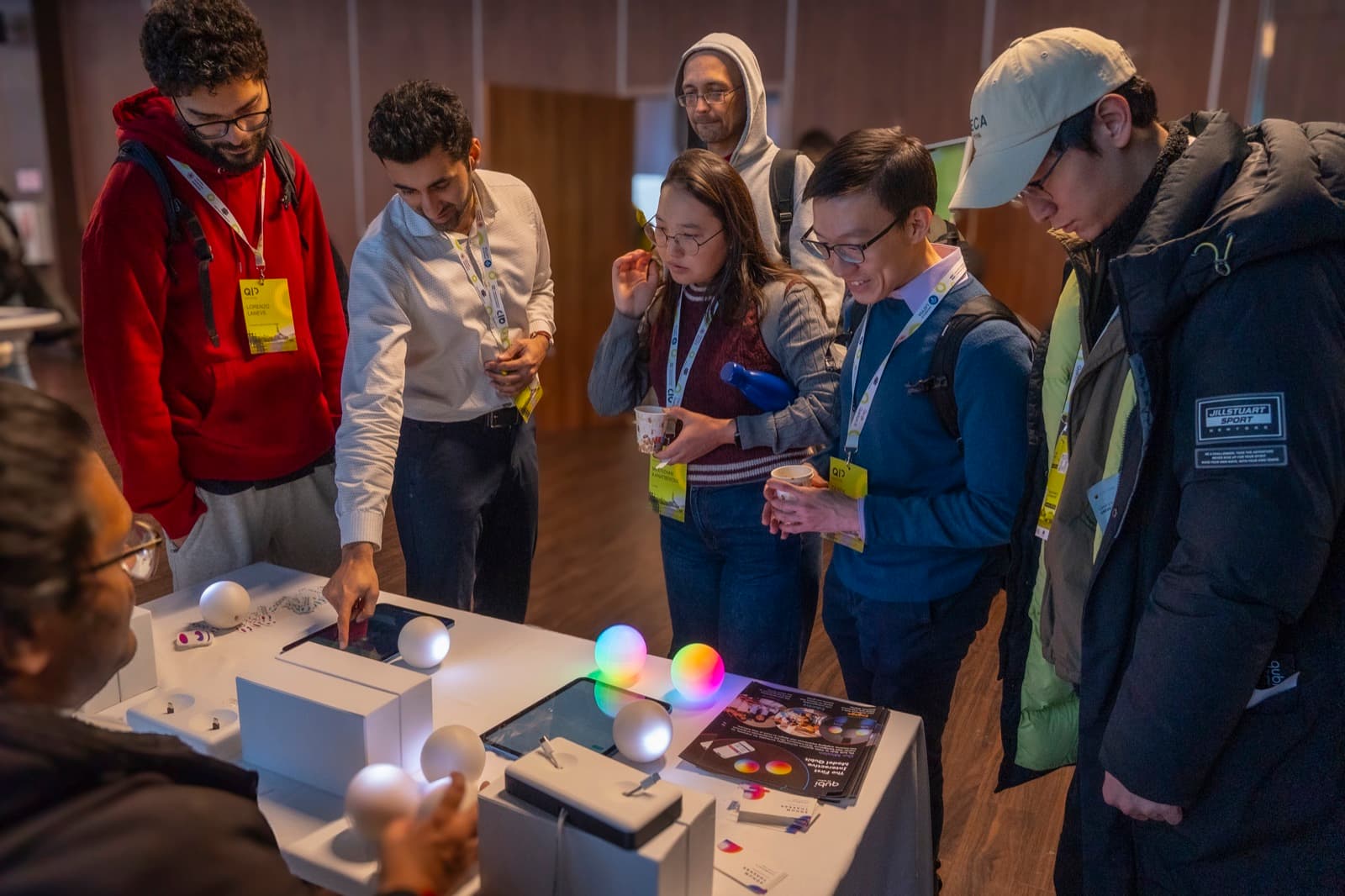 Team engaging with Qubi at a workshop