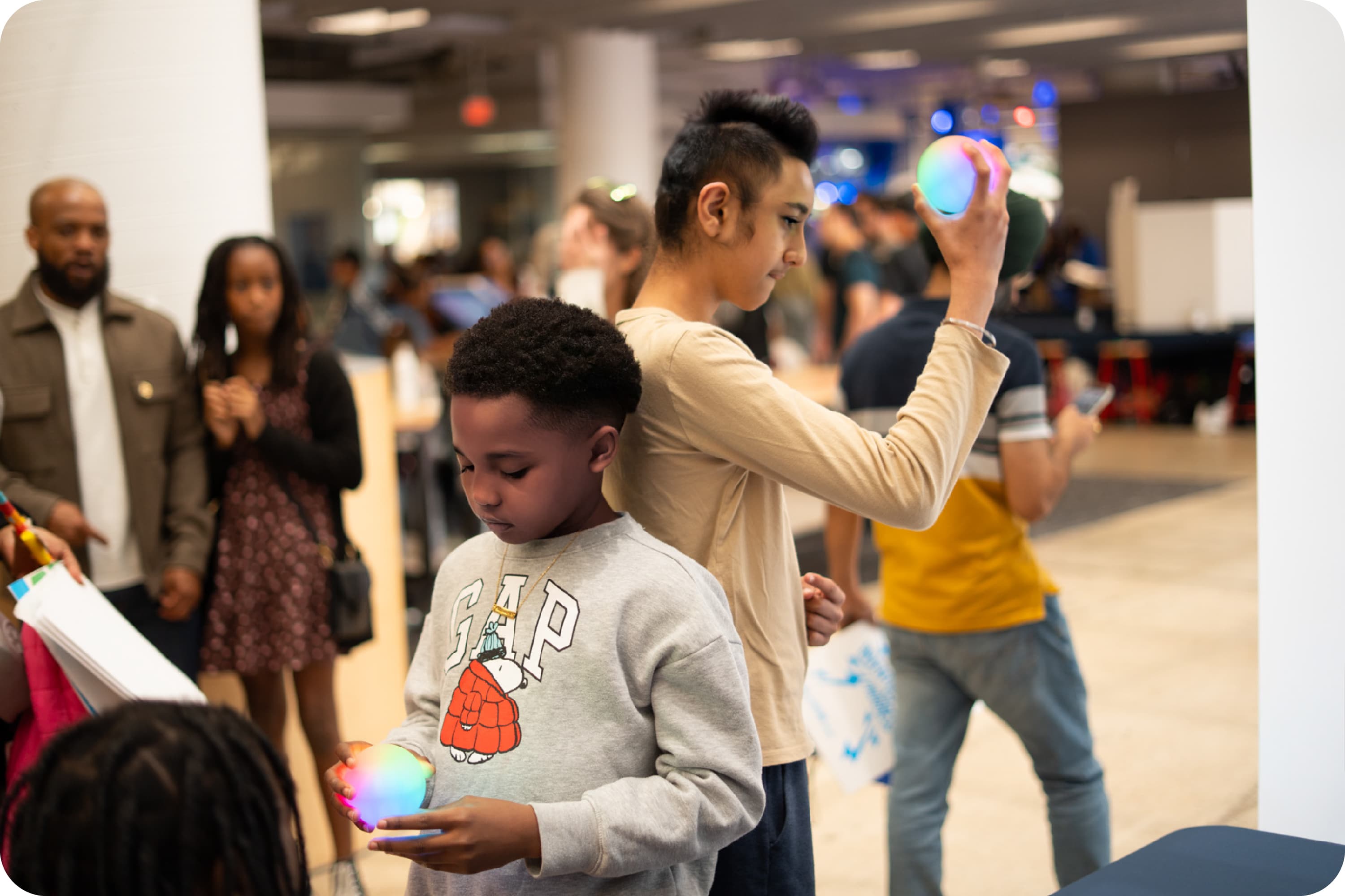 Qubi hardware showing motion controls